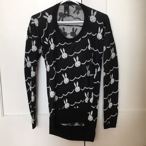 Black Miffy bunny sweater 🐰